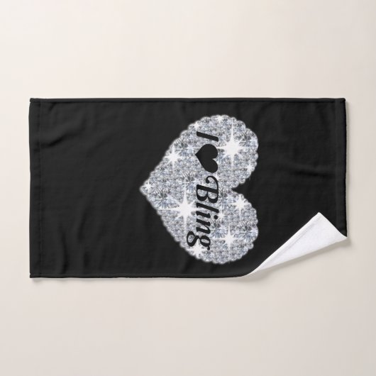 Ik hou van Bling 3-puntenhanddoekset Bad Handdoek (Handdoek)