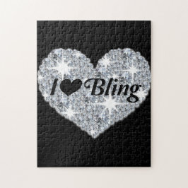Ik hou van Bling Jigzaag Puzzle Legpuzzel
