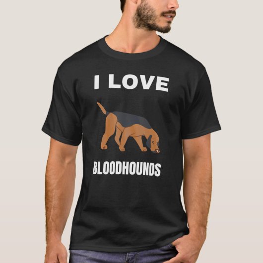 Ik hou van bloedhonden t-shirt (Voorkant)