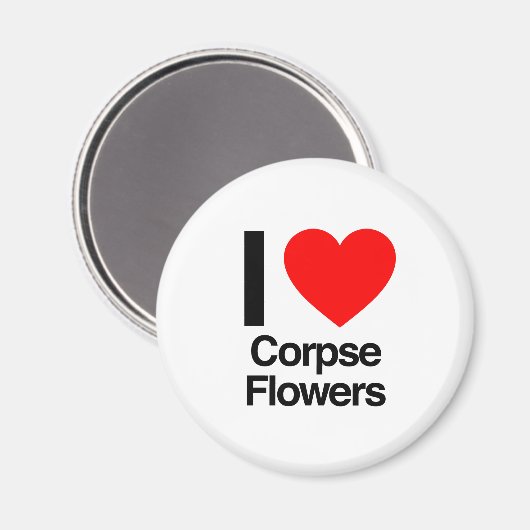 ik hou van bloemen magneet (Voorkant / Achterkant)