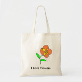 Ik hou van bloemen tote bag (Voorkant)