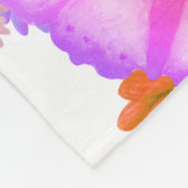 Ik hou van bloemen. vlinderdroom fleece deken (Hoek)