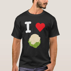 Ik hou van bloemkool bladgroene groenten eet schoo t-shirt
