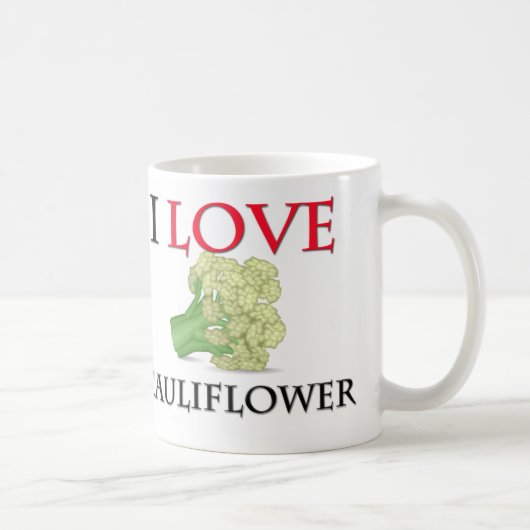 Ik hou van bloemkool koffiemok (Rechts)