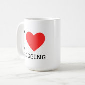Ik hou van bloggen koffiemok (Voorkant links)