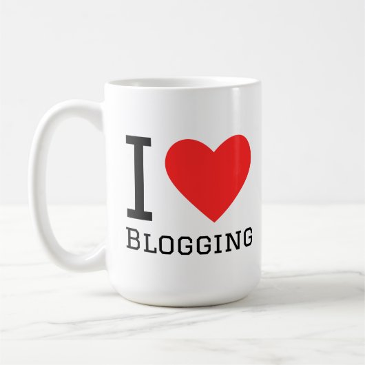 Ik hou van bloggen koffiemok (Links)