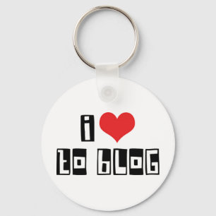 Ik hou van bloggen vanuit het hart sleutelhanger