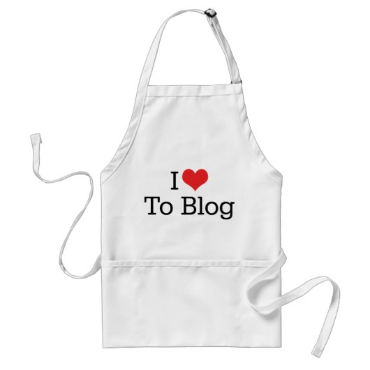 Ik hou van bloggen vanuit het hart standaard schort (Voorkant)