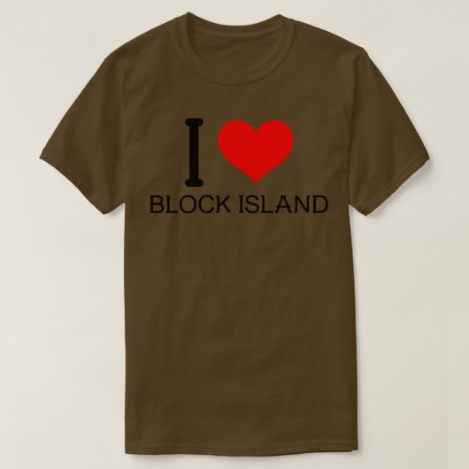 Ik hou van blokeiland t-shirt (Design voorkant)