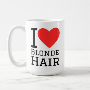 Ik hou van blond haar koffiemok