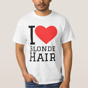 Ik hou van blond haar t-shirt