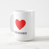 Ik hou van bloodhound koffiemok (Voorkant links)