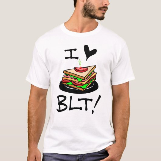 Ik hou van BLT Bacon sla en tomaat sandwich liefhe T-shirt (Voorkant)