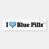 Ik hou van Blue Pills Bumpersticker (Voorkant)