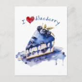 Ik hou van Blueberry TShirt, Blueberry Cake Waterv Briefkaart (Voorkant)