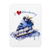 Ik hou van Blueberry TShirt, Blueberry Cake Waterv Magneet (Verticaal)