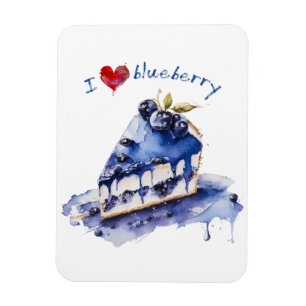 Ik hou van Blueberry TShirt, Blueberry Cake Waterv Magneet