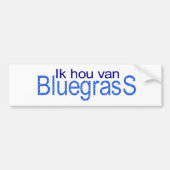 Ik hou van Bluegrass Bumpersticker (Voorkant)