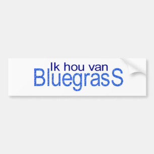 Ik hou van Bluegrass Bumpersticker