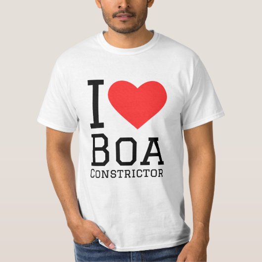 Ik hou van boa constrictor t-shirt (Voorkant)