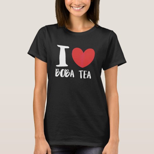 Ik hou van Boba Thee Bubble Thee T-shirt (Voorkant)