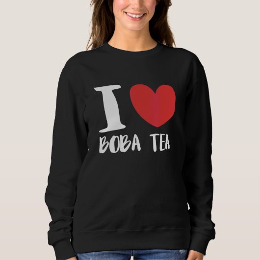 Ik hou van Boba Thee Bubble Thee Trui (Voorkant)