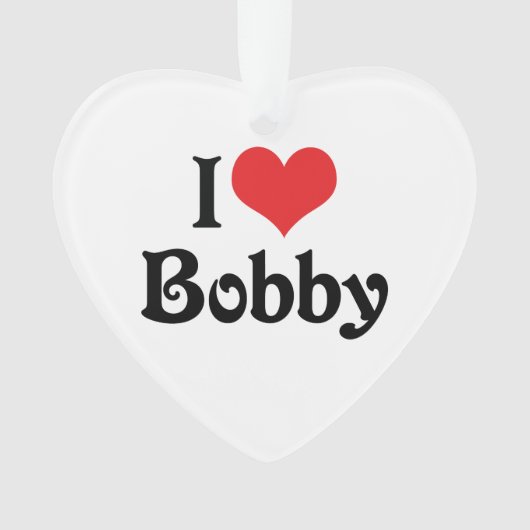 Ik hou van Bobby Ornament (voorkant)