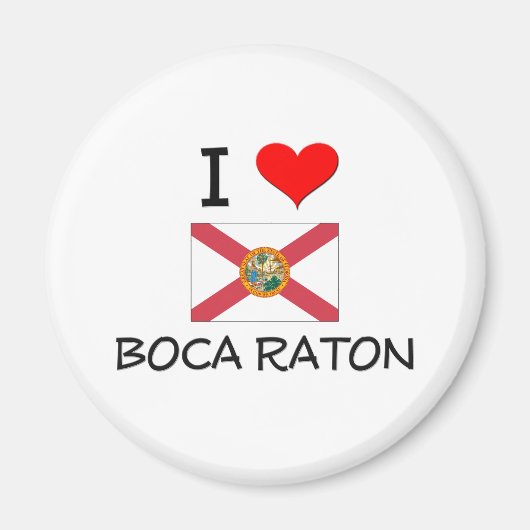 Ik hou van BOCA RATON Florida Magneet (Voorkant)