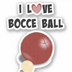 Ik hou van Bocce Ball Sticker