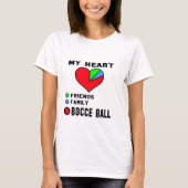 Ik hou van Bocce ball. T-shirt (Voorkant)