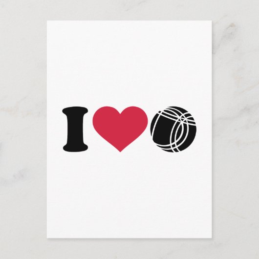 Ik hou van Boccia Petanque Briefkaart (Voorkant)