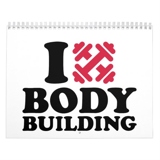 Ik hou van Bodybuilding barbels Kalender (Hoes)