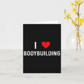 Ik hou van bodybuilding - Hart - Workout Gym Body  Kaart (Gele Bloem)