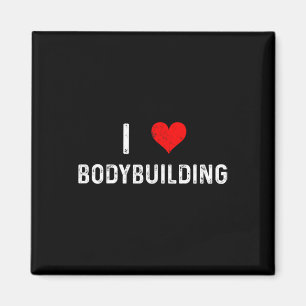 Ik hou van bodybuilding - Hart - Workout Gym Body  Magneet