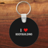 Ik hou van bodybuilding - Hart - Workout Gym Body Sleutelhanger (Voorkant)