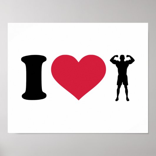 Ik hou van Bodybuilding Poster (Voorkant)