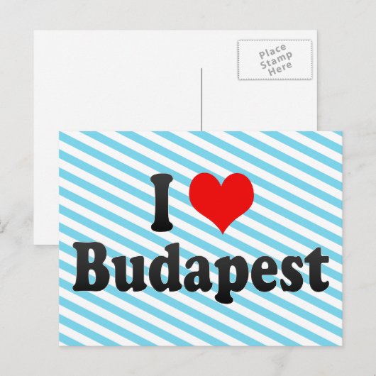 Ik hou van Boedapest, Hongarije Briefkaart (Voorkant / Achterkant)