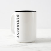 Ik hou van Boedapest Tweekleurige Koffiemok (Voorkant links)