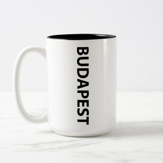 Ik hou van Boedapest Tweekleurige Koffiemok (Links)