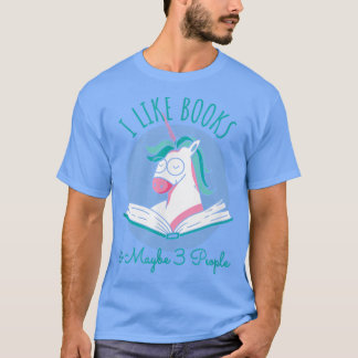 Ik hou van boeken ANd MAybe 3 mensen, Unicorn Read T-shirt