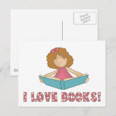 Ik hou van boeken! briefkaart (Voorkant / Achterkant)