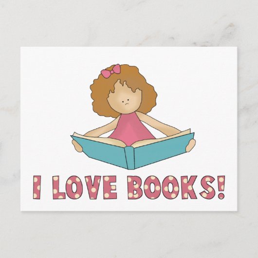 Ik hou van boeken! briefkaart (Voorkant)