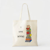 Ik hou van BOEKEN canvas tas van Nicole Janes (Voorkant)