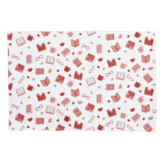 Ik hou van boeken en het lezen van een mooi rood p kussensloop (Voorkant)