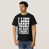 IK HOU VAN BOEKEN EN MISSCHIEN 3 MENSEN T-SHIRT (Voorkant volledig)