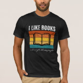 Ik hou van boeken en misschien drie mensen retro z t-shirt (Voorkant)