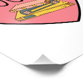 Ik hou van boeken hart foto afdruk (Hoek)