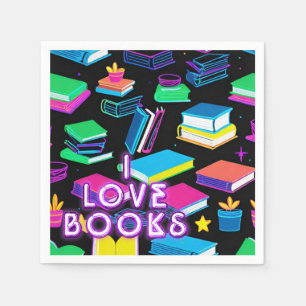 Ik hou van boeken kleurrijk 2 servet