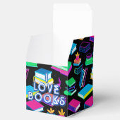 Ik hou van boeken kleurrijke kubus bedankdoosjes (Geopend)