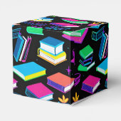 Ik hou van boeken kleurrijke kubus bedankdoosjes (Achterkant)
